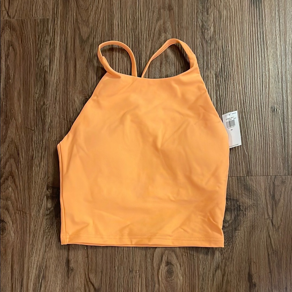 Orange Sleeveless Crop Top